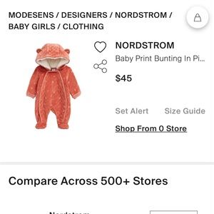 Nordstrom Baby Print Bunting Suit
